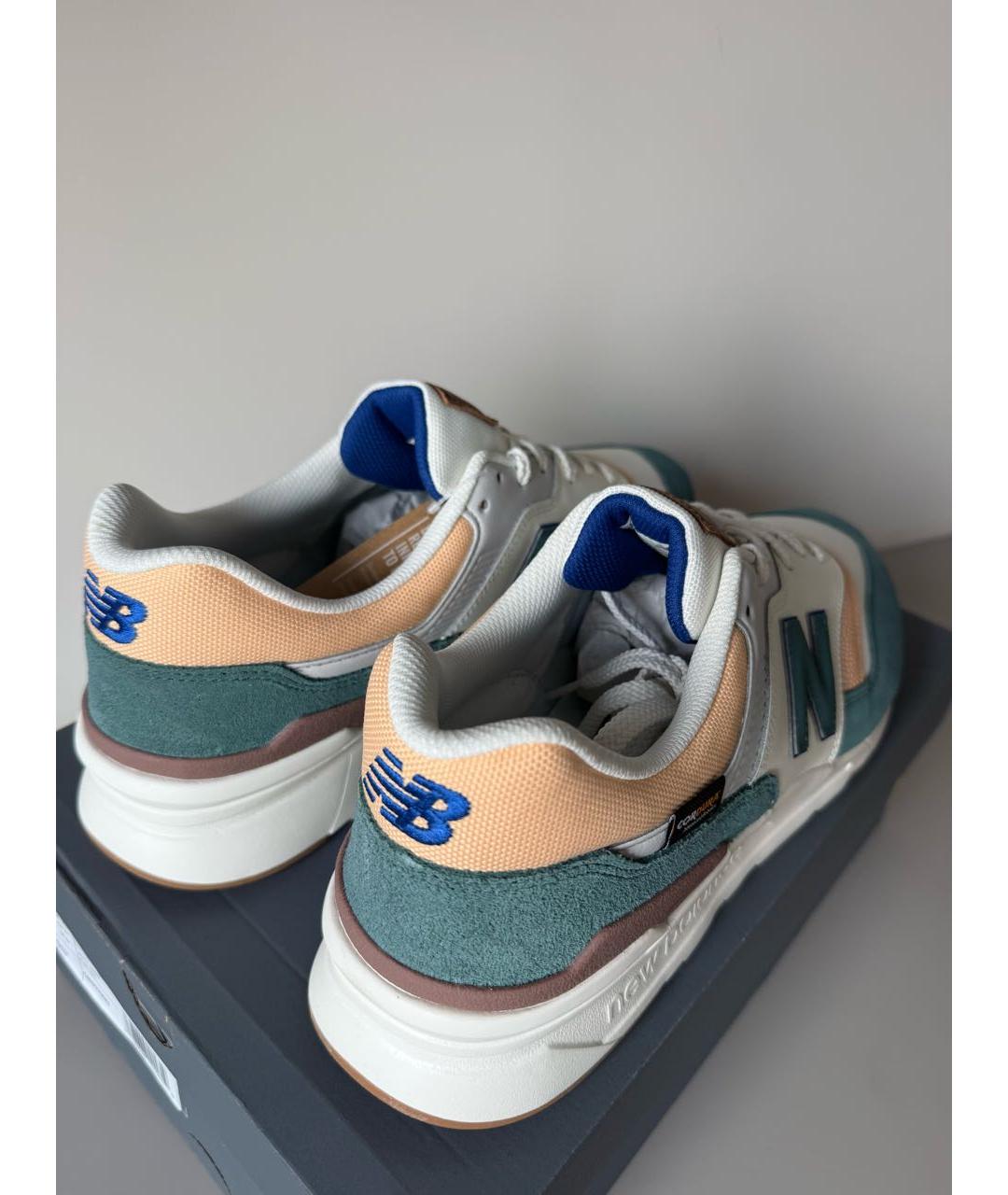 NEW BALANCE Зеленые замшевые низкие кроссовки / кеды, фото 4