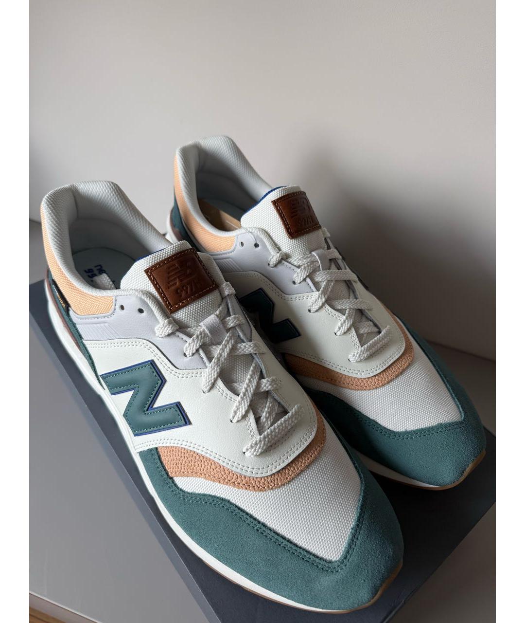 NEW BALANCE Зеленые замшевые низкие кроссовки / кеды, фото 3