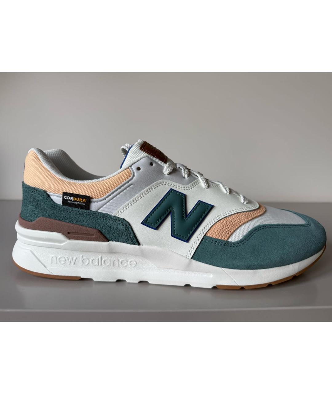 NEW BALANCE Зеленые замшевые низкие кроссовки / кеды, фото 5