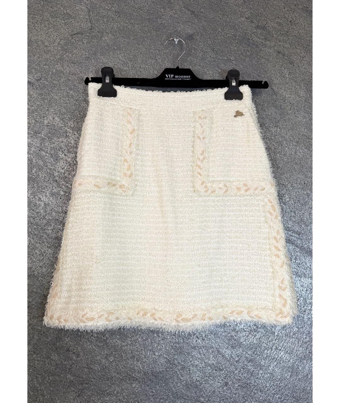 CHANEL Белый твидовый костюм с юбками, фото 2