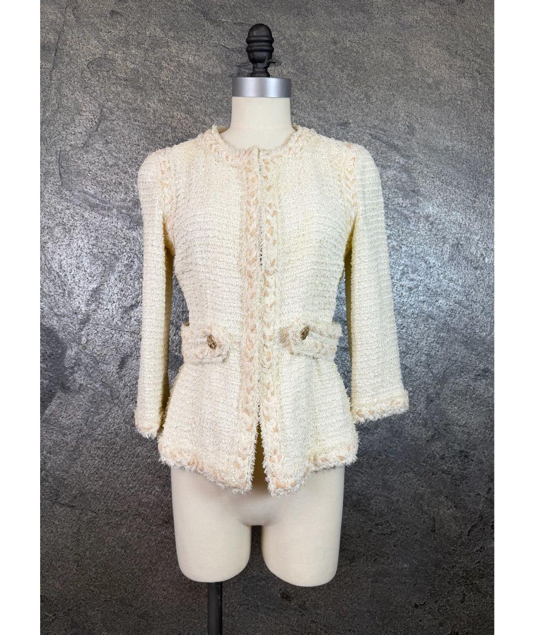 CHANEL Белый твидовый костюм с юбками, фото 9