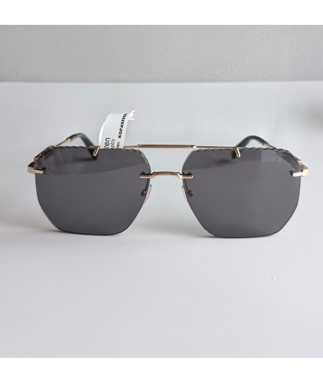 CHOPARD Черные металлические солнцезащитные очки, фото 7