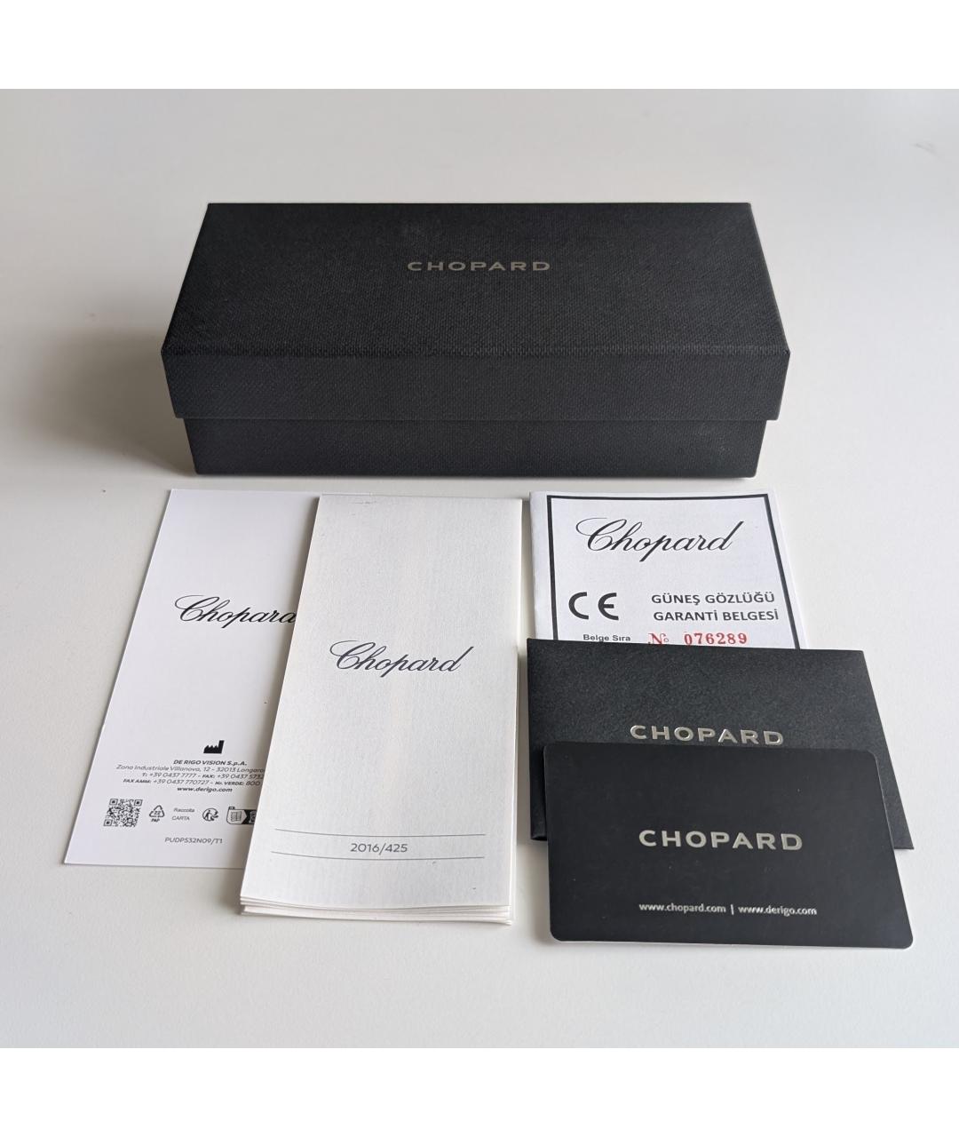 CHOPARD Черные металлические солнцезащитные очки, фото 6