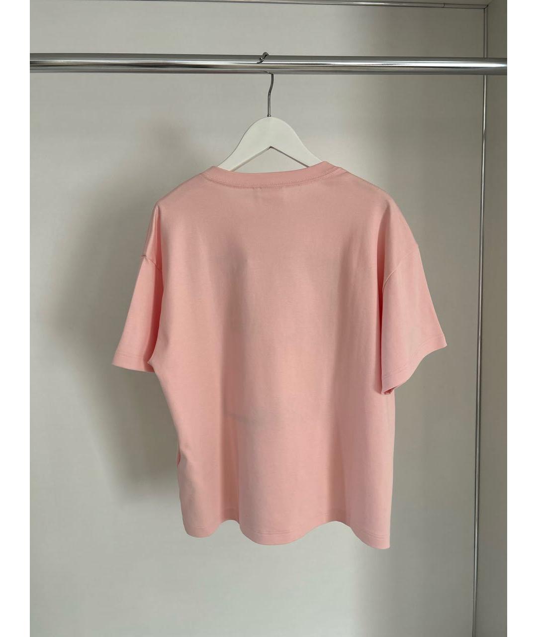 CHRISTIAN DIOR Розовая хлопковая футболка, фото 2