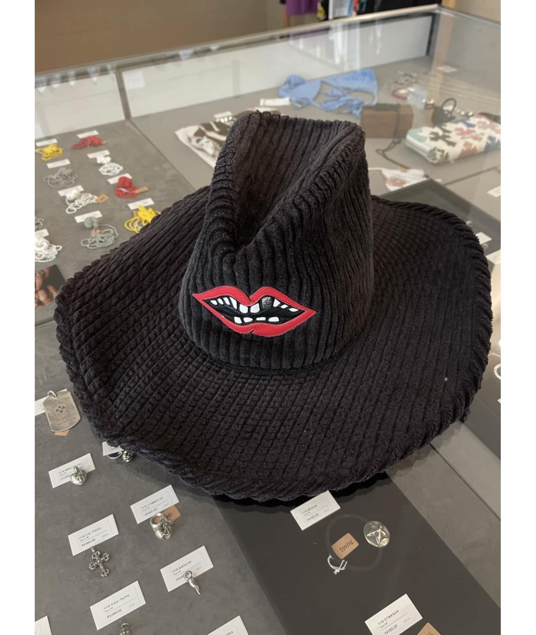 CHROME HEARTS Черная шляпа, фото 3