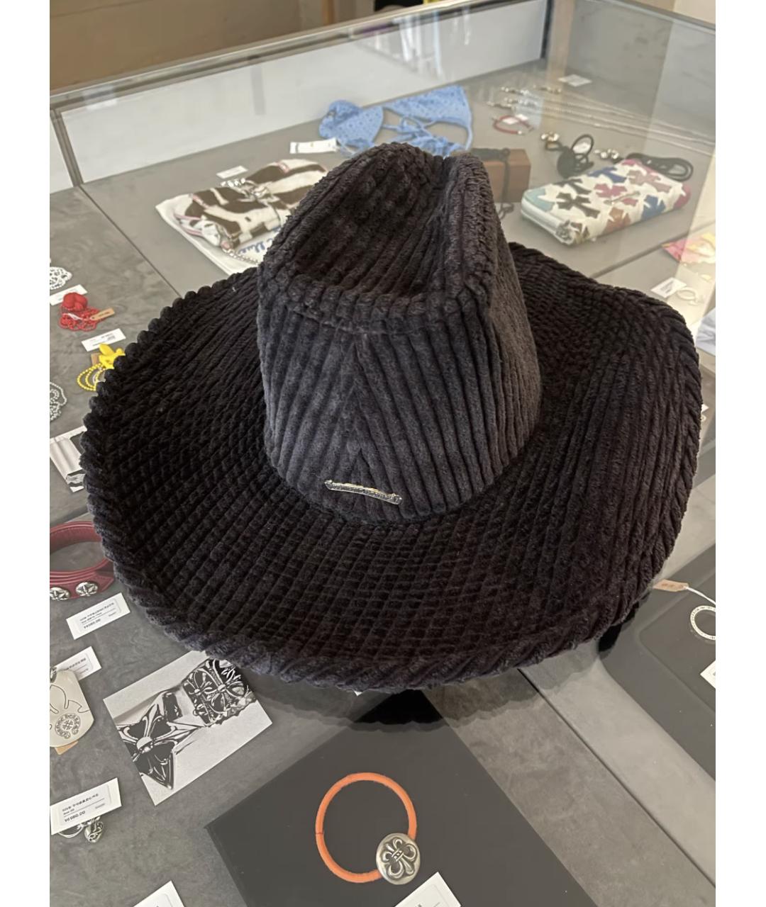 CHROME HEARTS Черная шляпа, фото 2