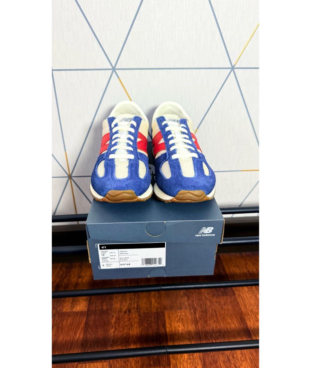 NEW BALANCE Синие замшевые низкие кроссовки / кеды, фото 2