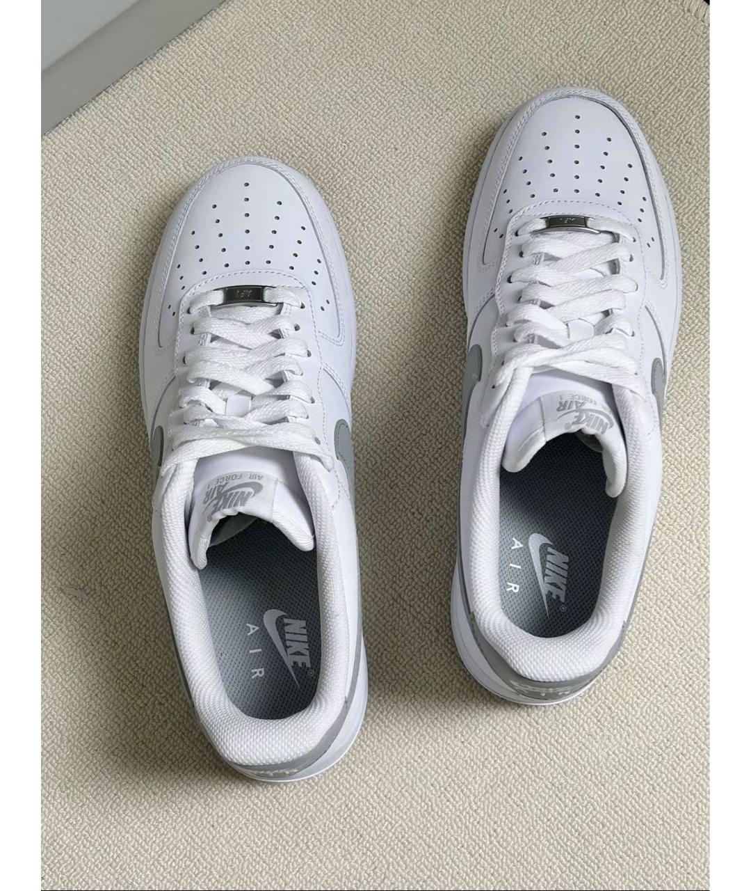 NIKE Белые кожаные низкие кроссовки / кеды, фото 3