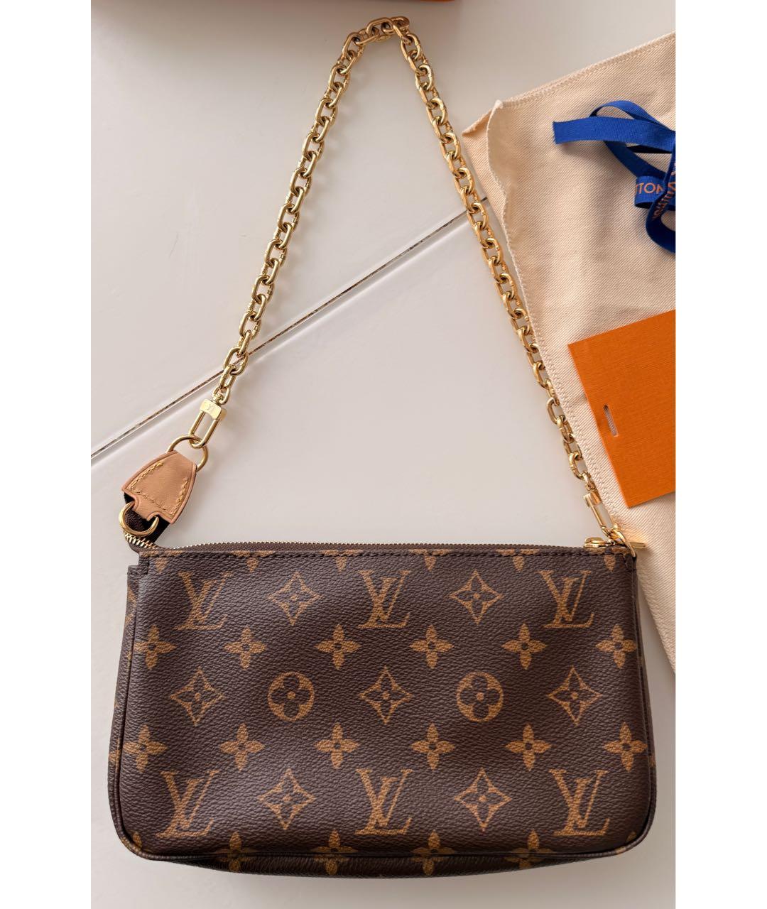 LOUIS VUITTON Коричневая сумка с короткими ручками, фото 9
