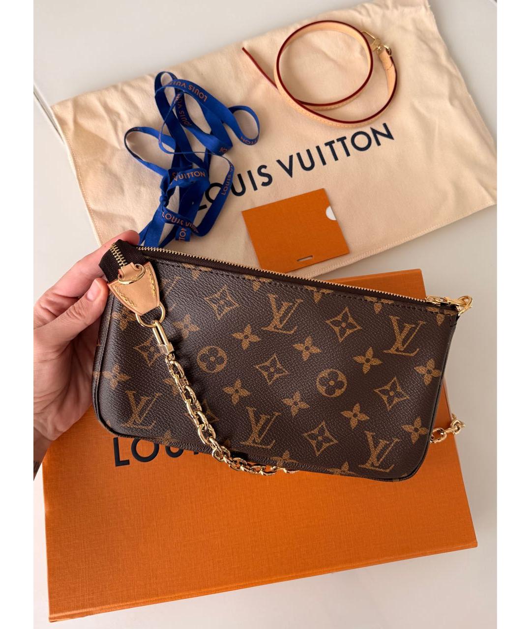 LOUIS VUITTON Коричневая сумка с короткими ручками, фото 2