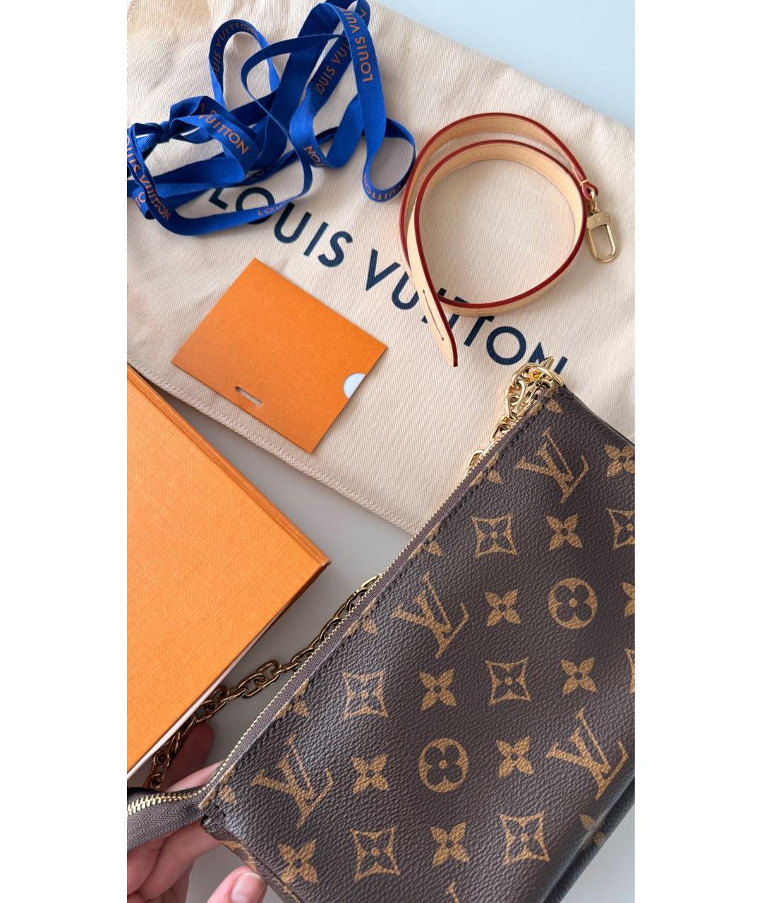 LOUIS VUITTON Коричневая сумка с короткими ручками, фото 3