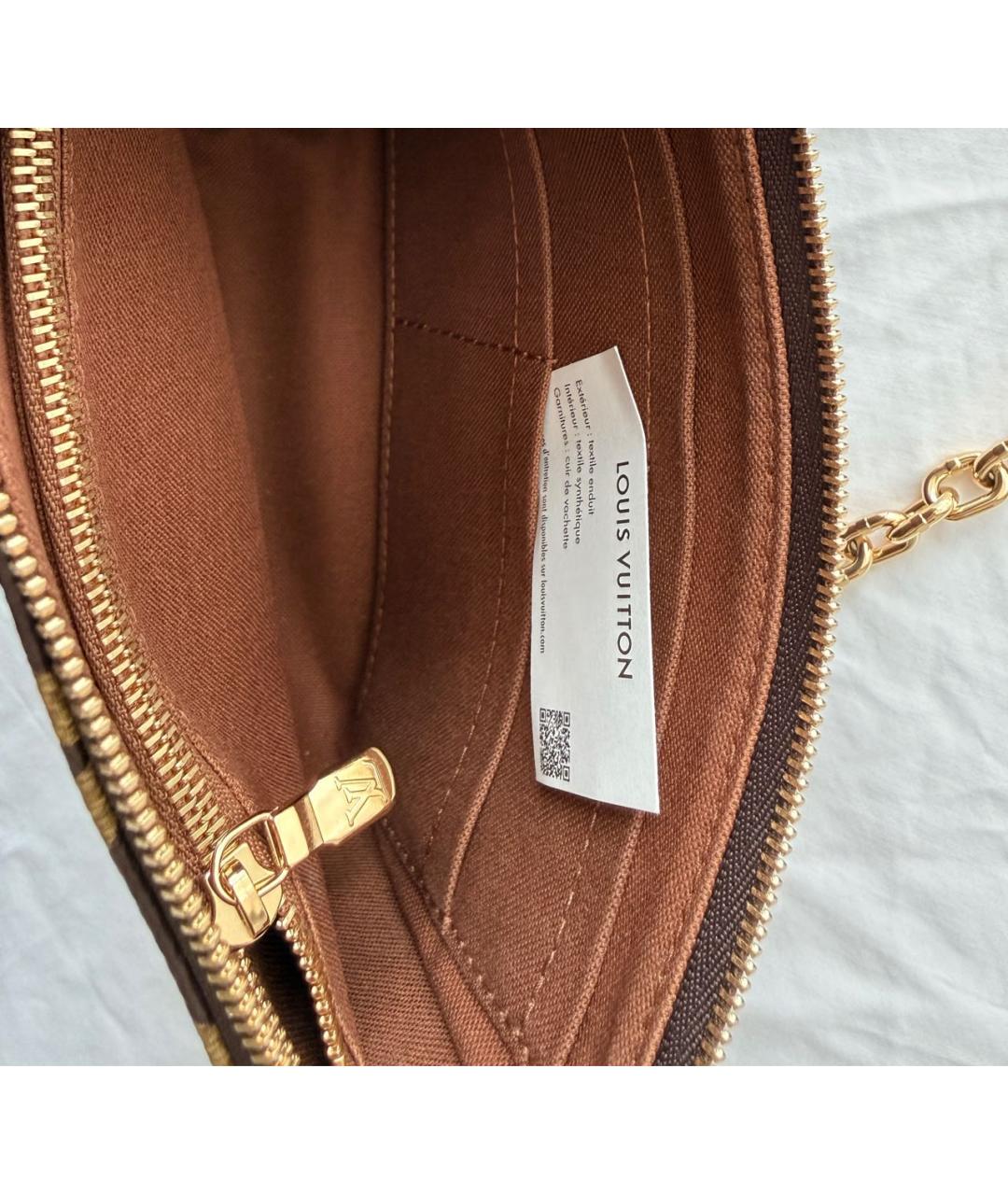 LOUIS VUITTON Коричневая сумка с короткими ручками, фото 5