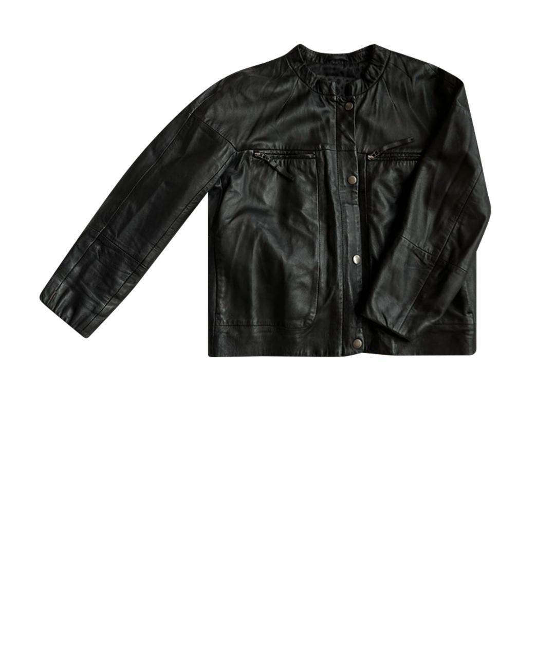 SPORT MAX CODE Черная кожаная куртка, фото 1