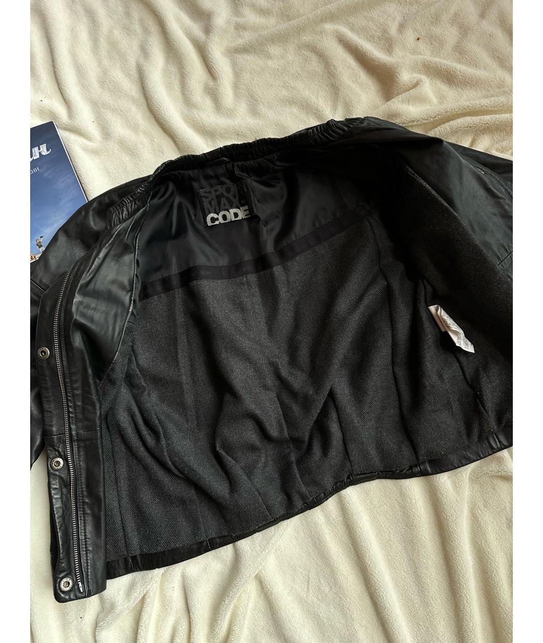 SPORT MAX CODE Черная кожаная куртка, фото 6