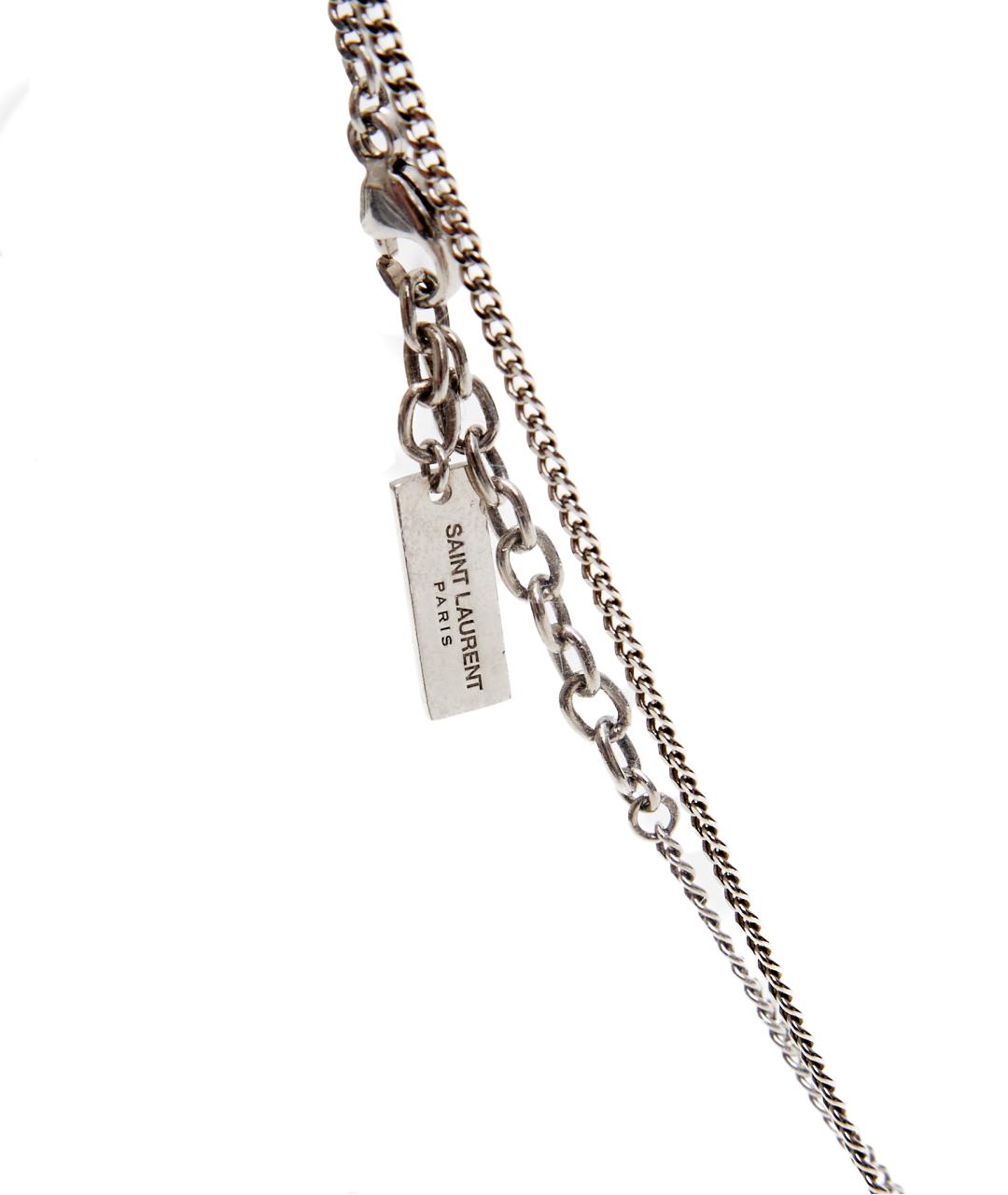 SAINT LAURENT Серебрянный серебряный браслет, фото 2