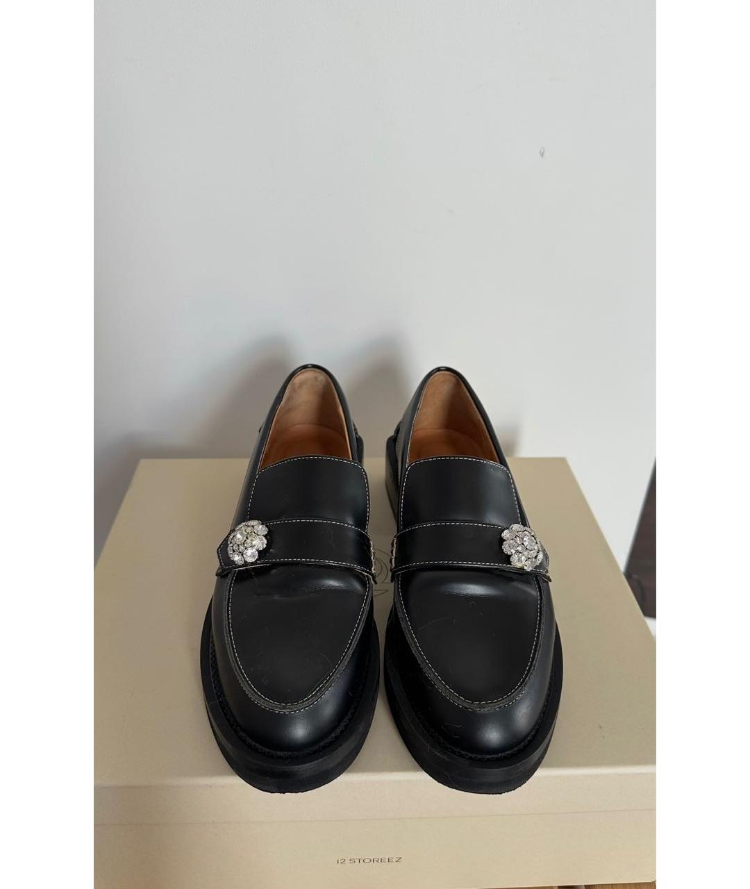 GANNI Черные кожаные лоферы, фото 2