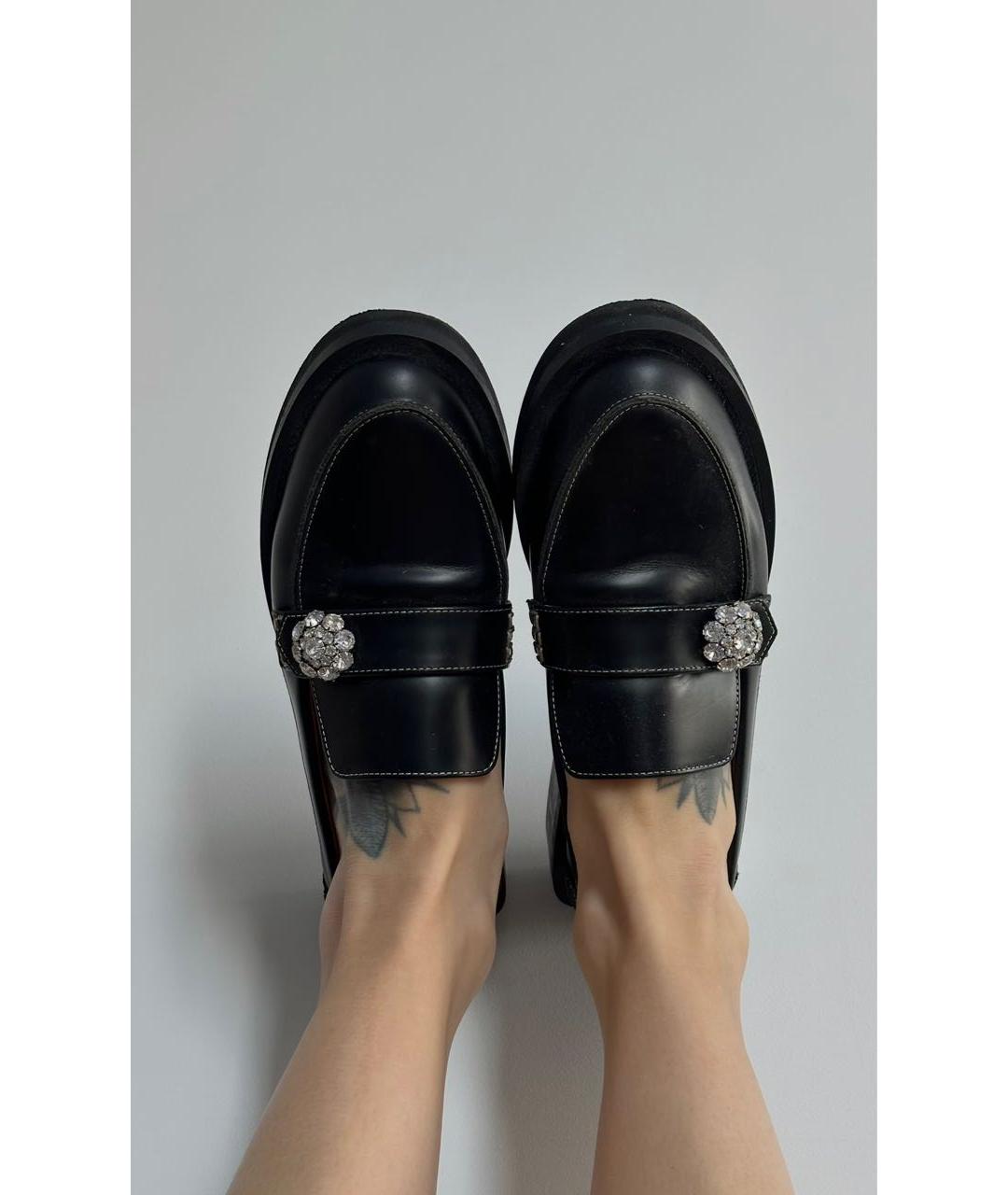 GANNI Черные кожаные лоферы, фото 3