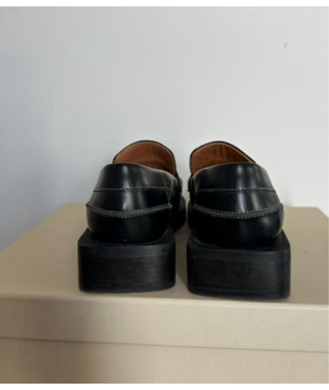 GANNI Черные кожаные лоферы, фото 4