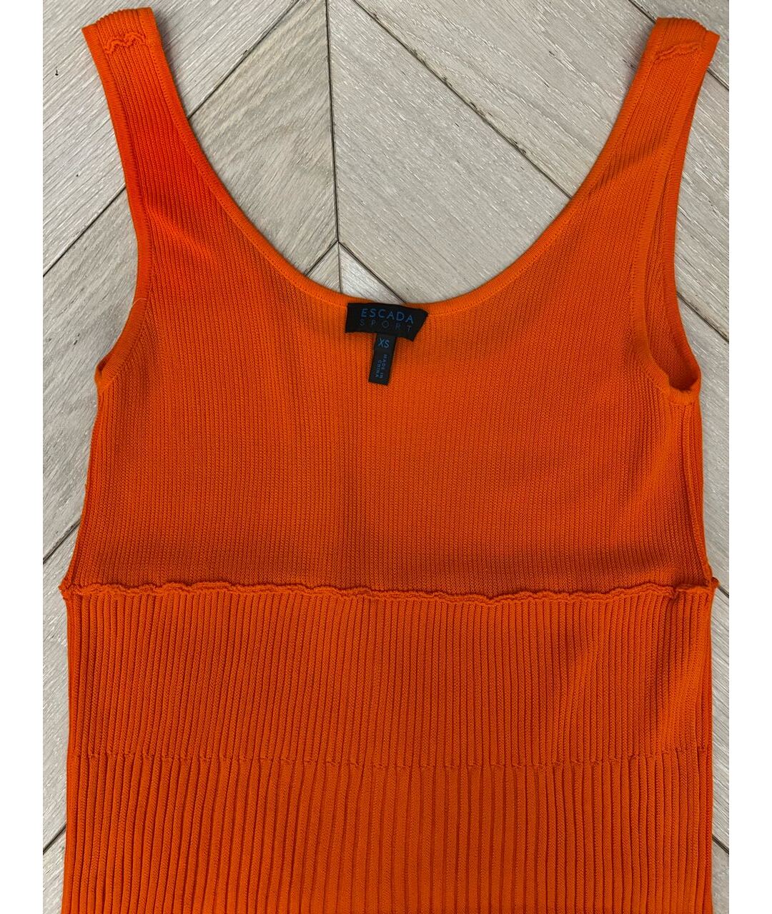ESCADA Оранжевое хлопковое платье, фото 3