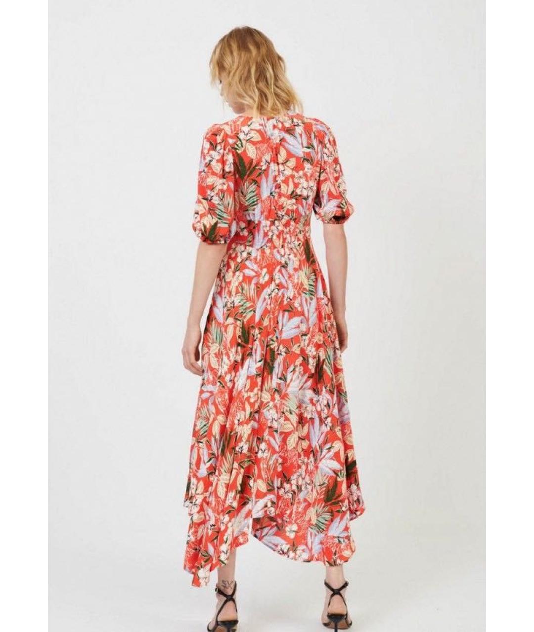 MAJE Красное вискозное коктейльное платье, фото 3