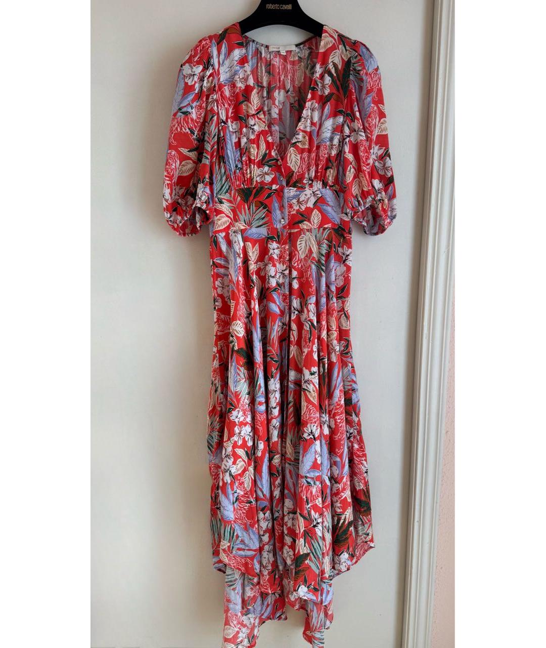 MAJE Красное вискозное коктейльное платье, фото 5