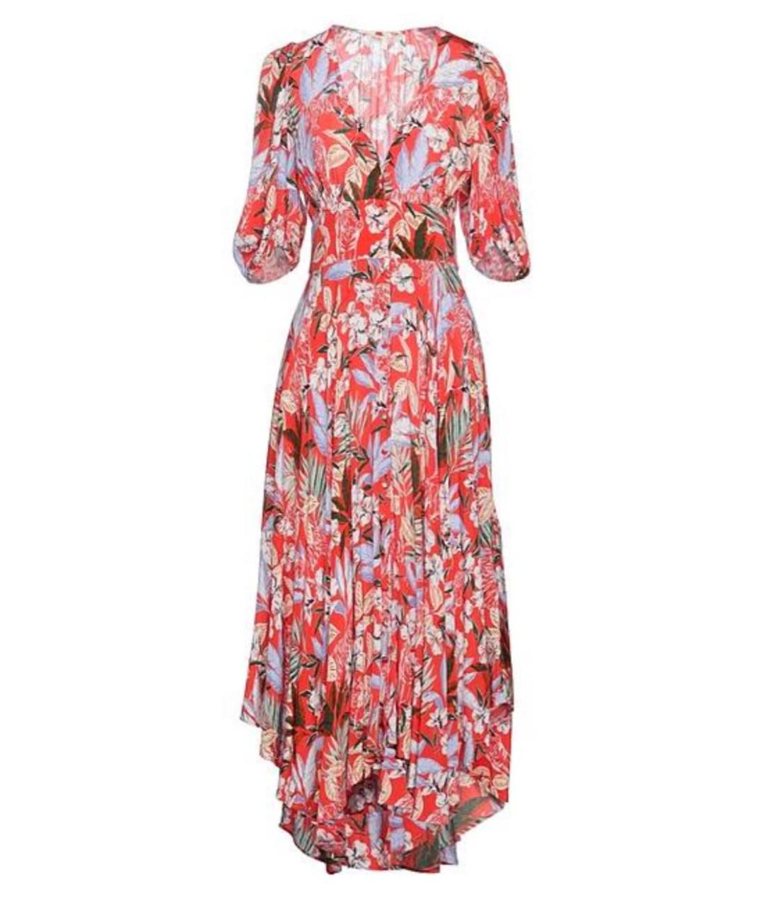 MAJE Красное вискозное коктейльное платье, фото 9