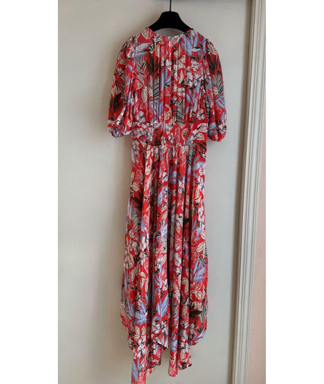 MAJE Красное вискозное коктейльное платье, фото 6