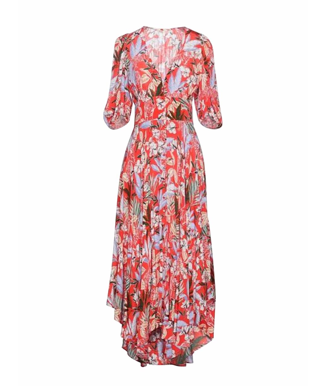MAJE Красное вискозное коктейльное платье, фото 1