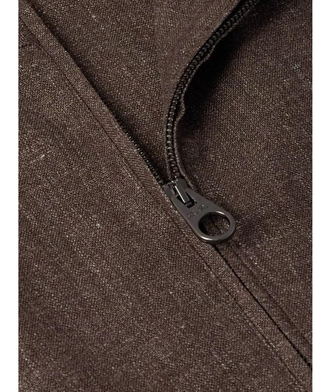 LORO PIANA Коричневая льняная куртка, фото 4