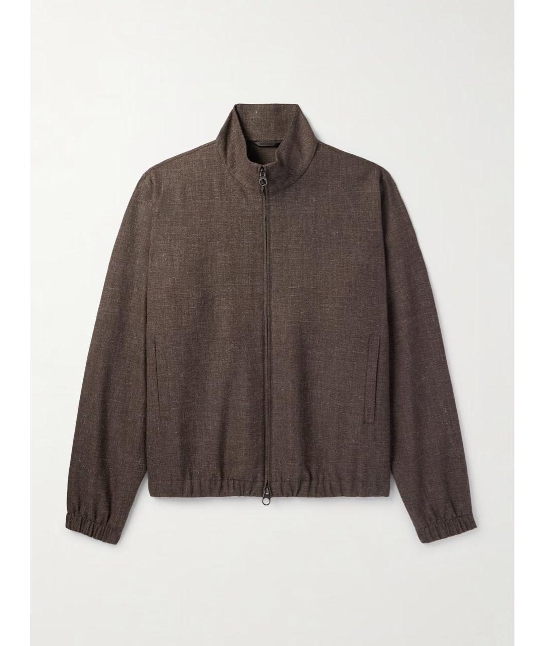 LORO PIANA Коричневая льняная куртка, фото 6