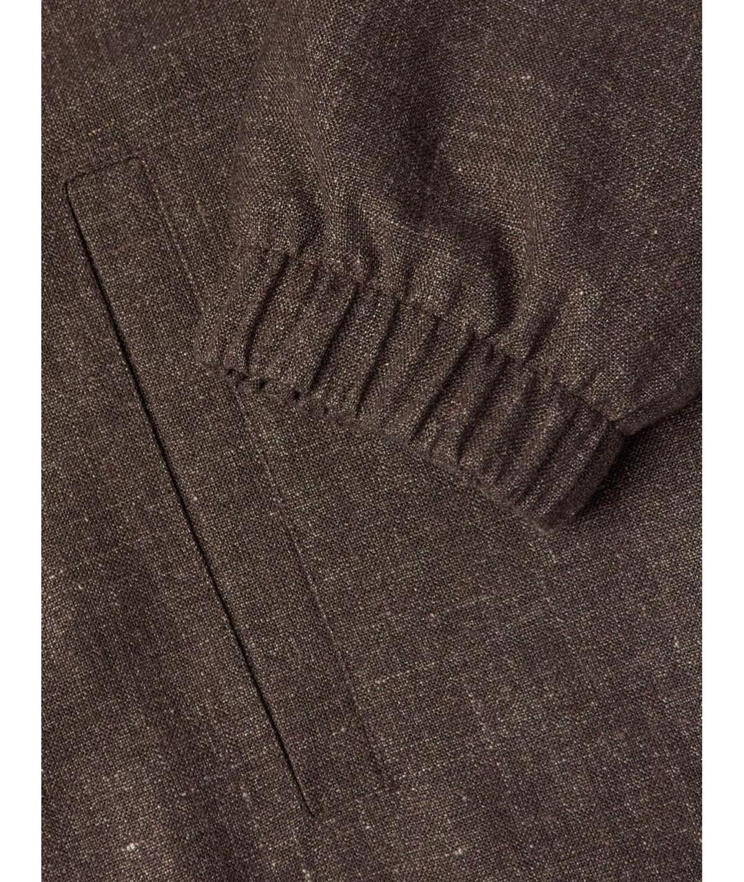 LORO PIANA Коричневая льняная куртка, фото 5