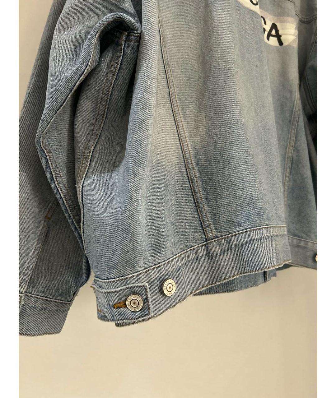 BALENCIAGA Голубой деним жакет/пиджак, фото 4