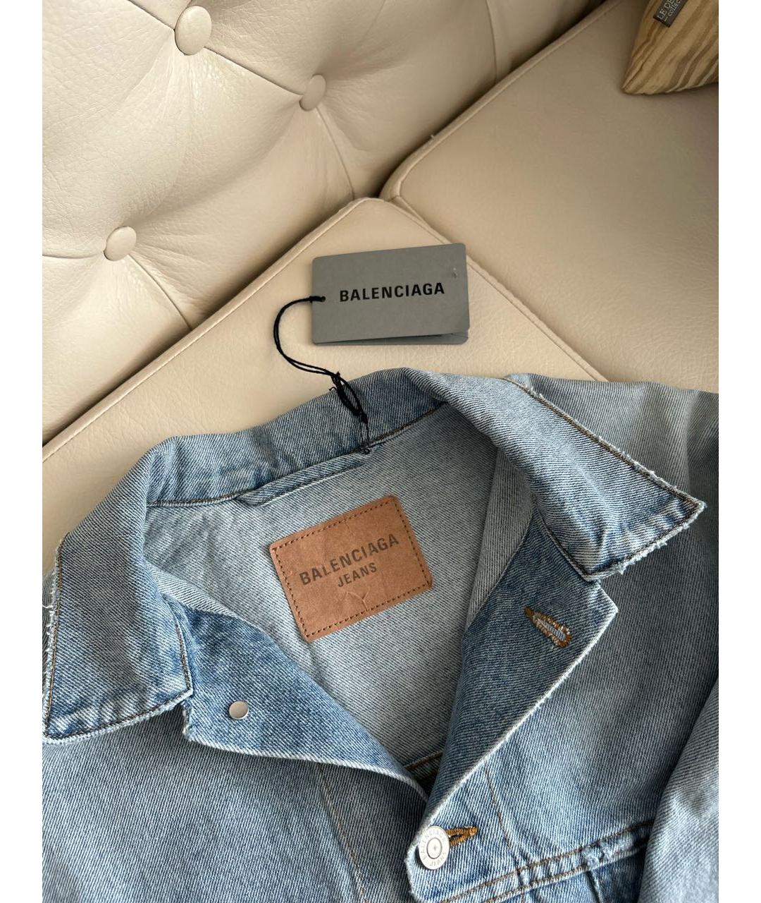 BALENCIAGA Голубой деним жакет/пиджак, фото 8