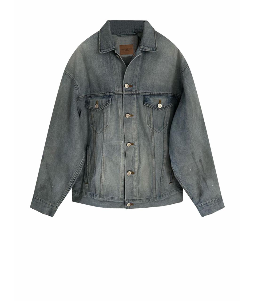 BALENCIAGA Голубой деним жакет/пиджак, фото 1
