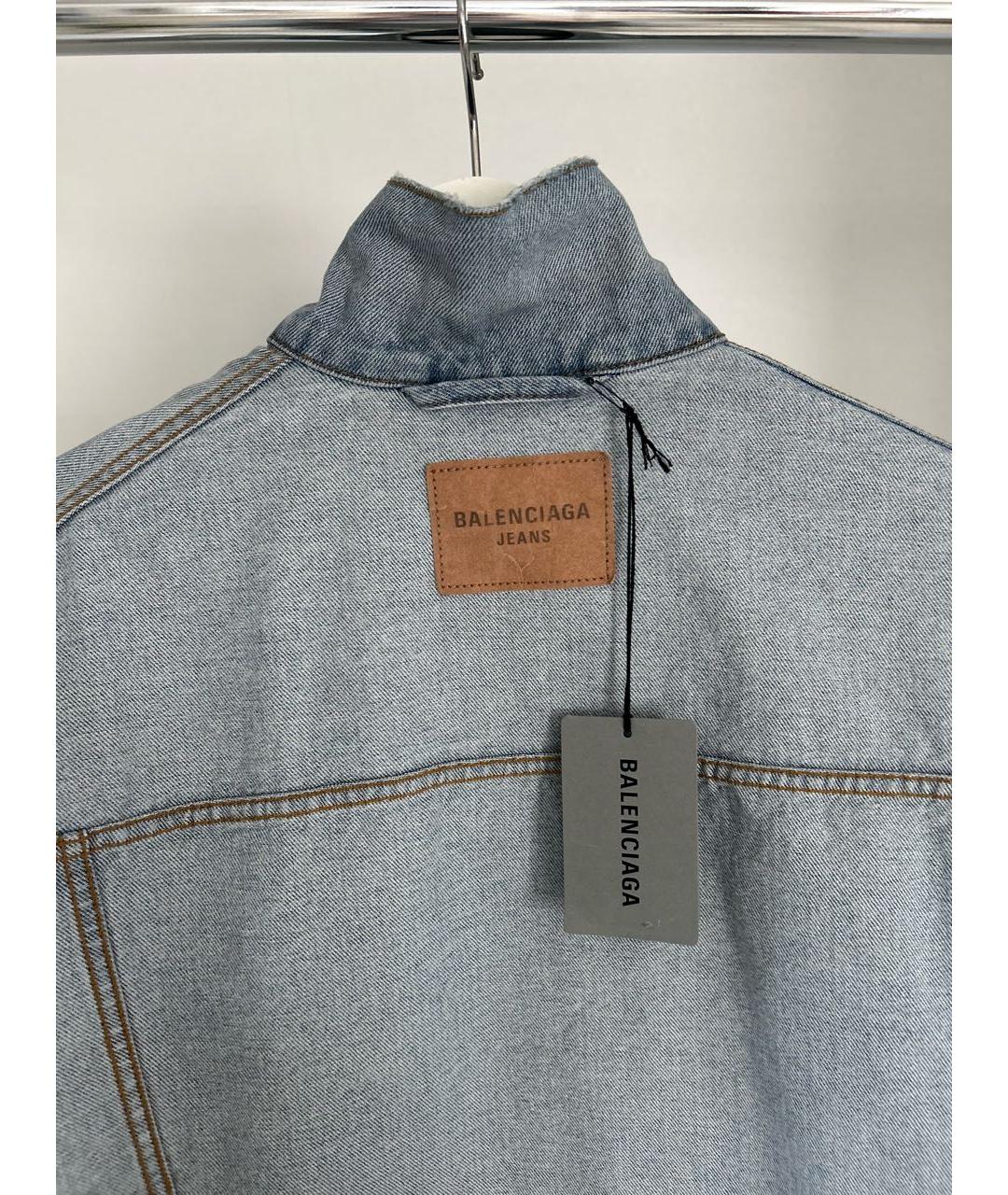 BALENCIAGA Голубой деним жакет/пиджак, фото 3