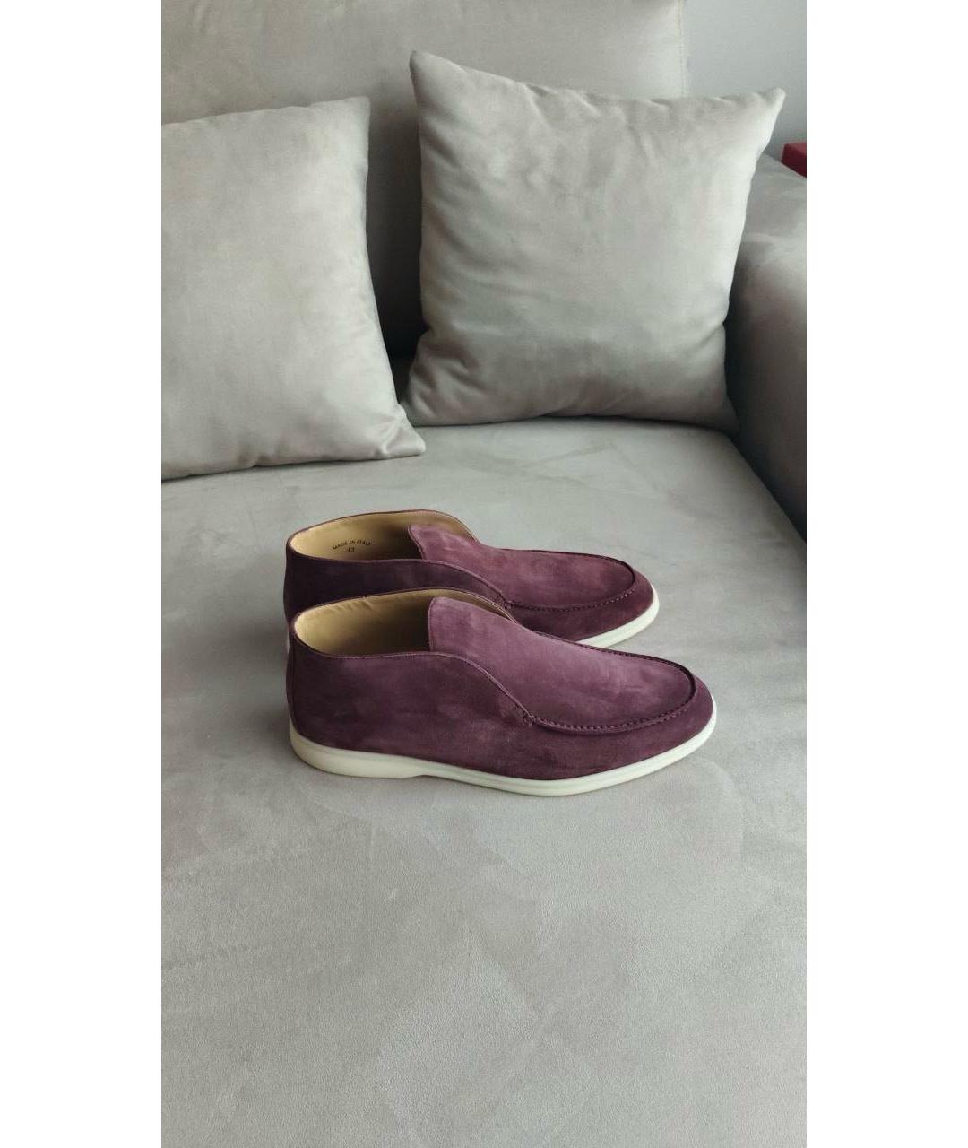 LORO PIANA Коричневые замшевые лоферы, фото 2