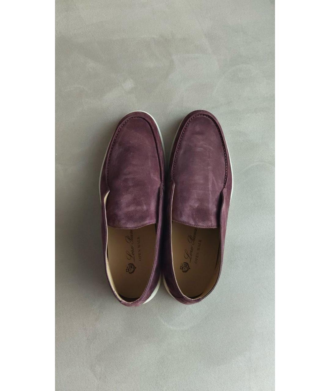 LORO PIANA Коричневые замшевые лоферы, фото 4