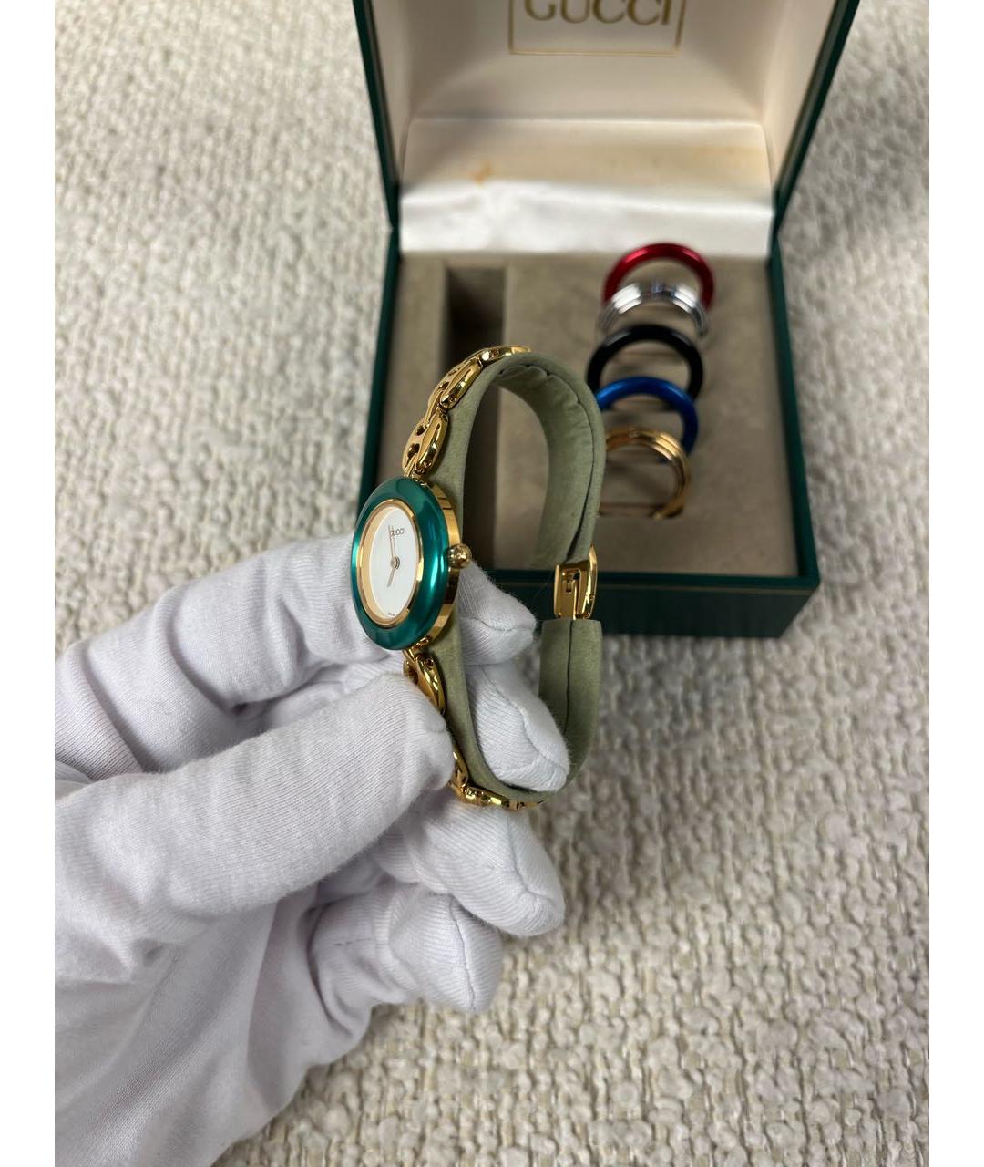 GUCCI Золотые позолоченные часы, фото 7