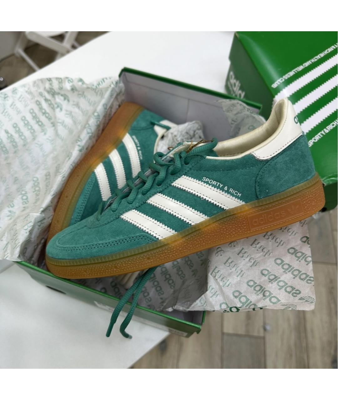 SPORTY AND RICH Зеленые замшевые кеды, фото 6