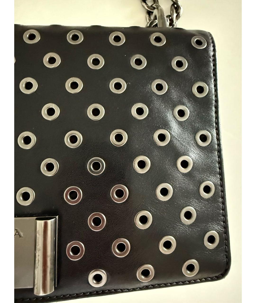 PRADA Черная кожаная сумка через плечо, фото 6