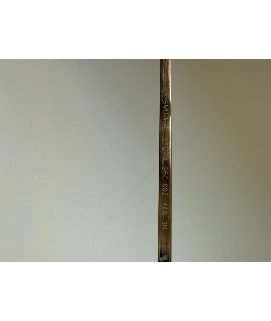 MIU MIU Коричневые металлические солнцезащитные очки, фото 6