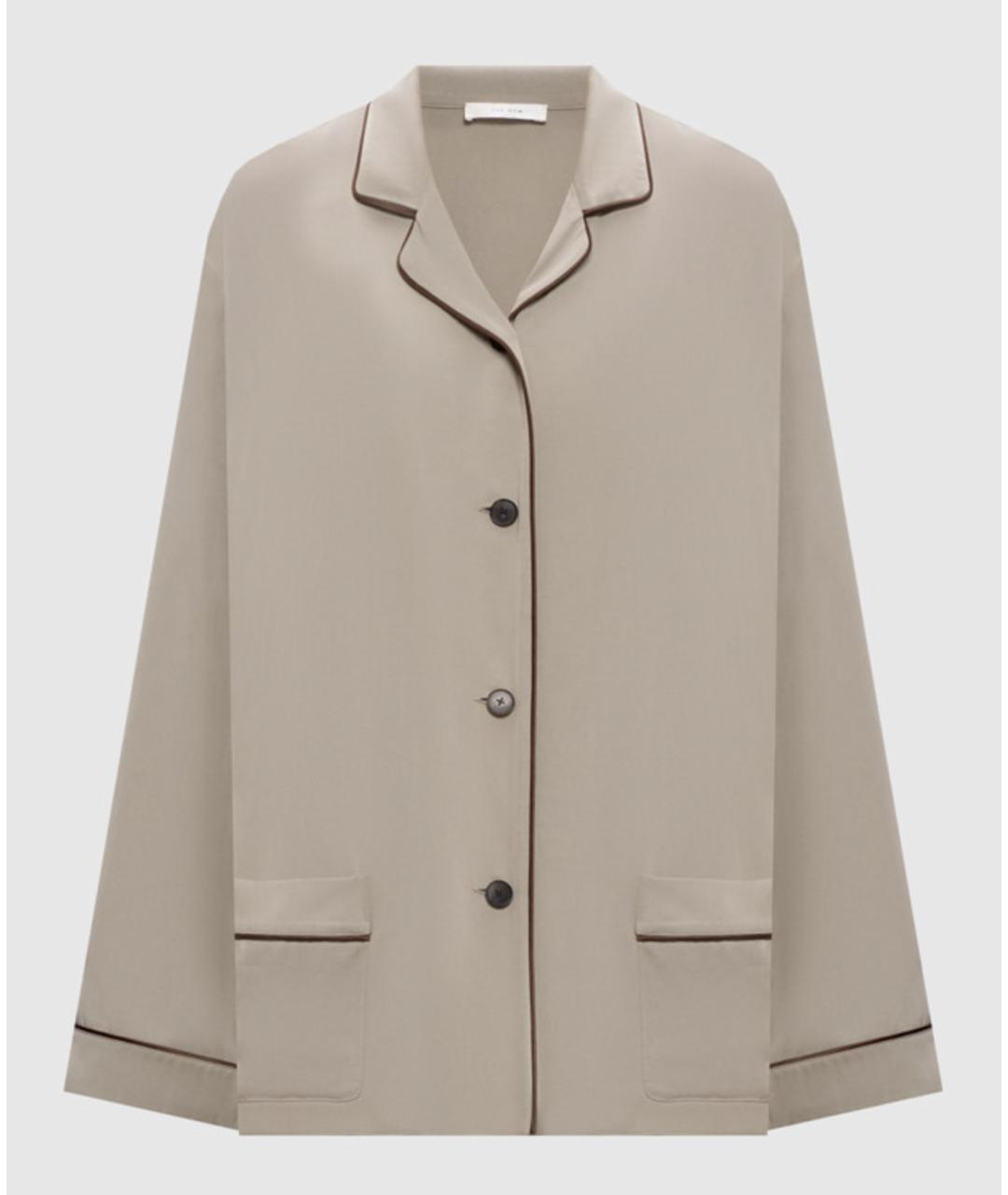 THE ROW Серый шелковый костюм с брюками, фото 4