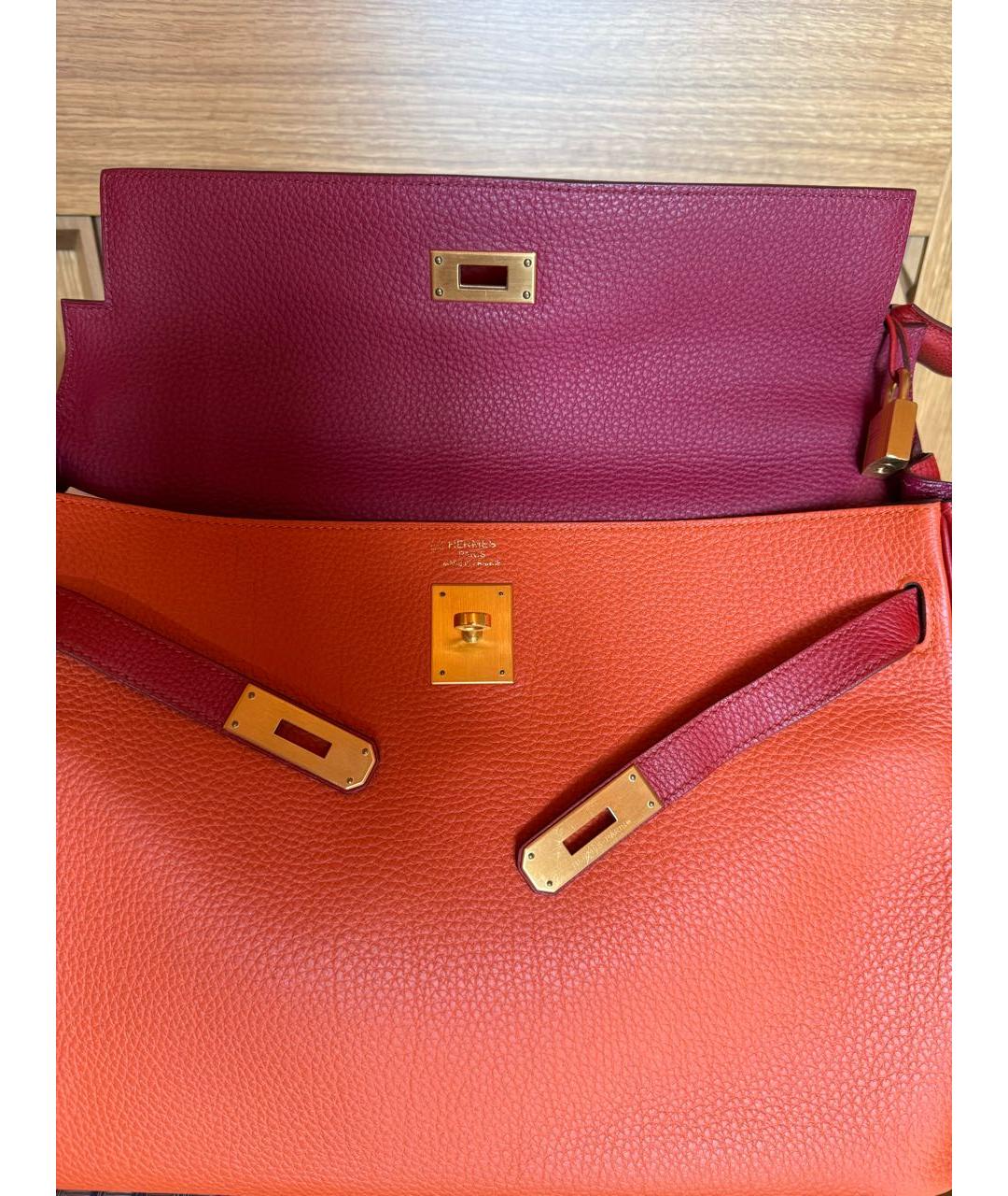 HERMES Мульти кожаная сумка с короткими ручками, фото 8