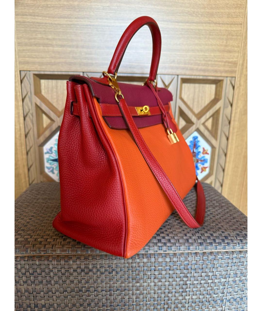 HERMES Мульти кожаная сумка с короткими ручками, фото 4