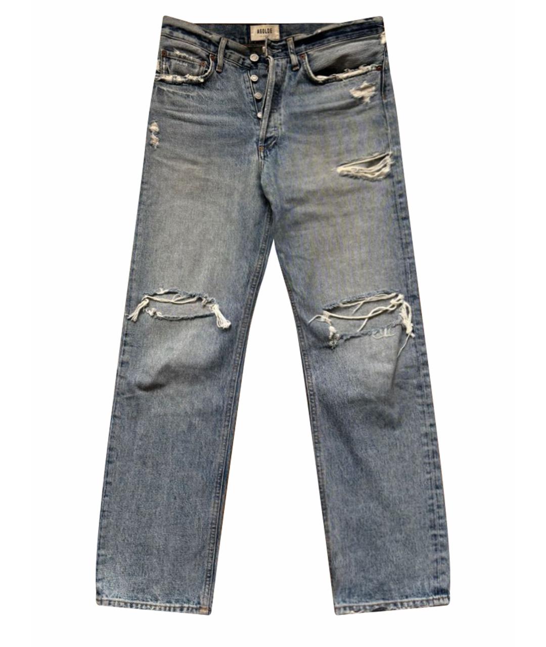 AGOLDE Голубые хлопковые прямые джинсы, фото 1