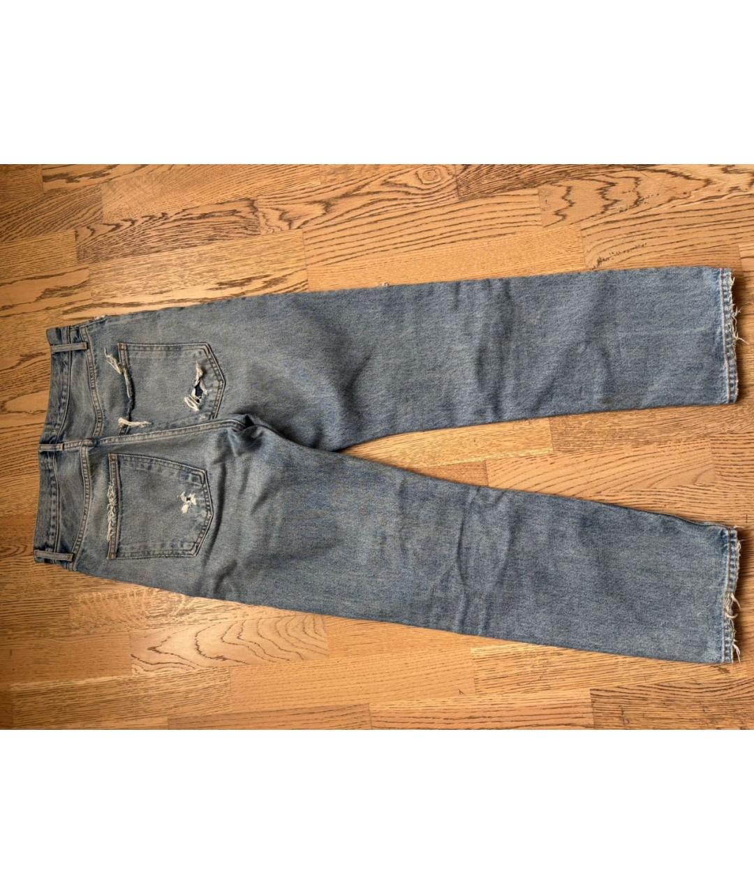 AGOLDE Голубые хлопковые прямые джинсы, фото 3