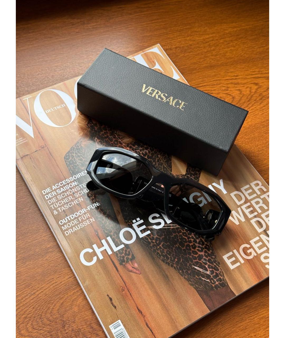 VERSACE Черные солнцезащитные очки, фото 2