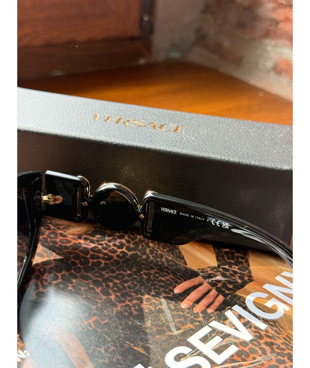VERSACE Черные солнцезащитные очки, фото 7