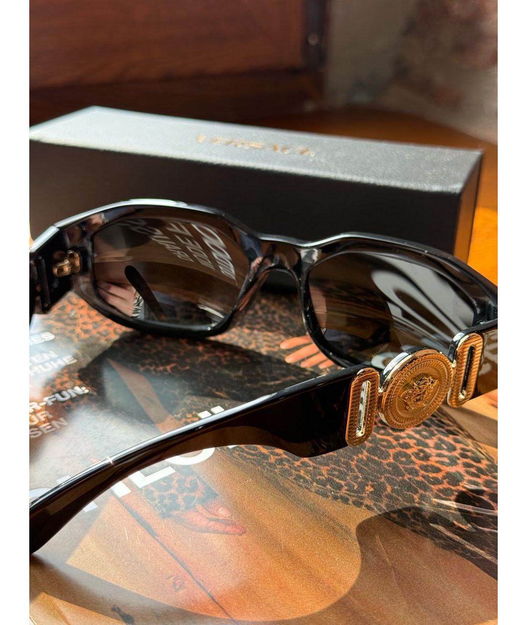 VERSACE Черные солнцезащитные очки, фото 4