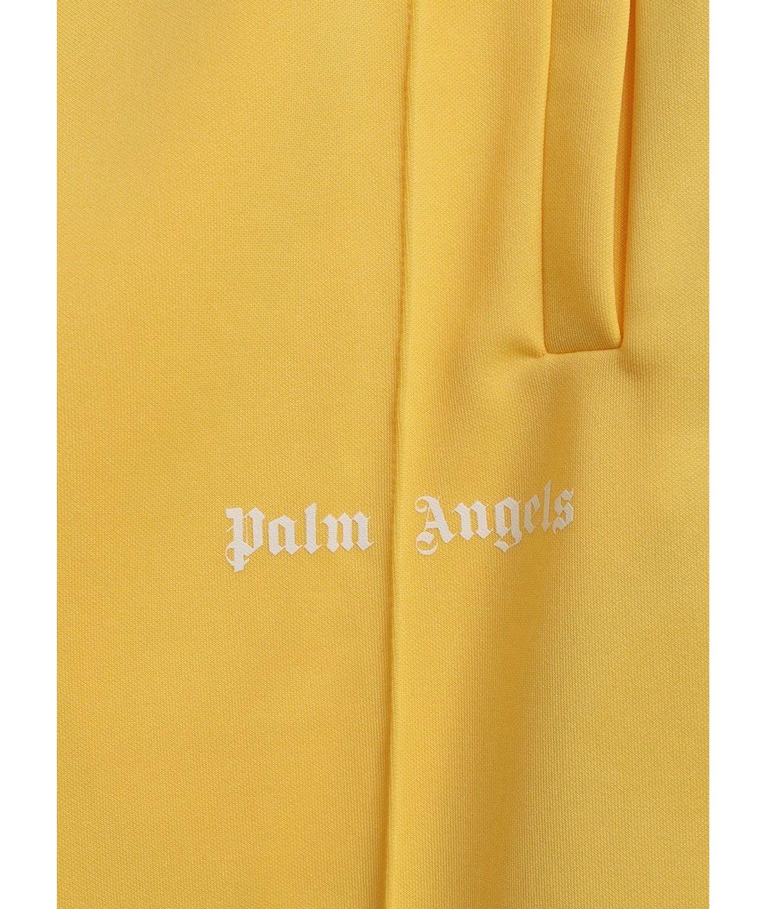 PALM ANGELS Желтые полиэстеровые спортивные брюки и шорты, фото 4